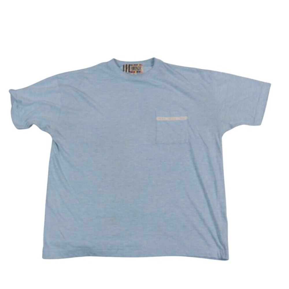 Vintage Forenza Shirt Mens Medium Baby Blue Pocket Hong Kong Breathable‎ T-Shirt